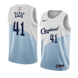 Cleveland Cavaliers Ante Zizic 41 2018 2019 Nike Blue White NBA Jersey Swingman