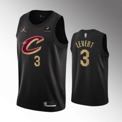 Cleveland Cavaliers Caris LeVert 3 Jordan 2022 2023 Statement Edition Black NBA Jersey Swingman