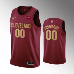 Cleveland Cavaliers Custom Nike 2022 2023 Icon Edition Red NBA Jersey Swingman