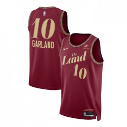 Cleveland Cavaliers Darius Garland 10 Nike 2023 2024 City Edition Red NBA Jersey Swingman