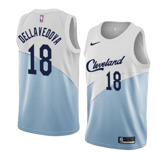 Cleveland Cavaliers Matthew Dellavedova 18 2018 2019 Nike Blue White NBA Jersey Swingman