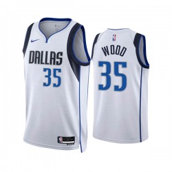 Dallas Mavericks Christian Wood 35 Nike 2022 2023 Association Edition White NBA Jersey Swingman