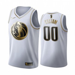 Dallas Mavericks Custom Nike 2019 2020 Golden Edition White NBA Jersey Swingman