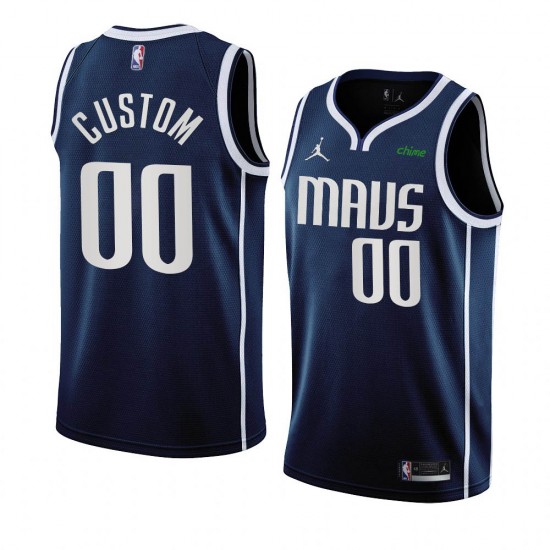 Dallas Mavericks Custom Nike 2022 2023 Statement Edition Navy NBA Jersey Swingman