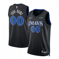 Dallas Mavericks Custom Nike 2023 2024 City Edition Black NBA Jersey Swingman