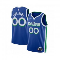 Dallas Mavericks Custom Nike City Edition 2022-2023 Blue NBA Jersey Swingman