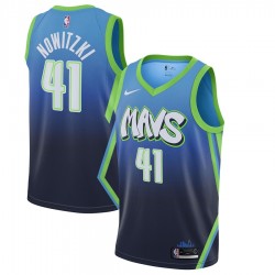 Dallas Mavericks Dirk Nowitzki 41 Nike 2019 2020 City Edition NBA Jersey Swingman