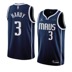 Dallas Mavericks Jaden Hardy 3 Nike 2022 2023 Statement Edition Navy NBA Jersey Swingman