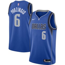 Dallas Mavericks Kristaps Porzingis 6 2020 2021 Nike Icon Edition NBA Jersey Swingman