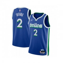 Dallas Mavericks Kyrie Irving 2 Nike City Edition 2022-2023 Blue NBA Jersey Swingman