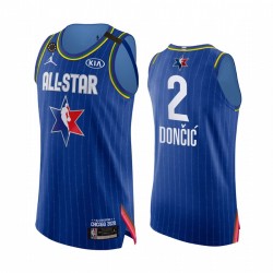 Dallas Mavericks Luka Doncic 2 2020 All Star Jordan Brand Kobe Forever Blue NBA Jersey Swingman
