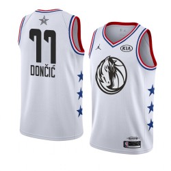 Dallas Mavericks Luka Doncic 77 2019 All Star Jordan Brand White NBA Jersey Swingman