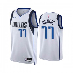 Dallas Mavericks Luka Doncic 77 Nike 2022 2023 Association Edition White NBA Jersey Swingman