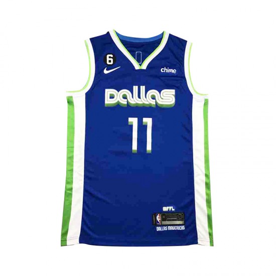 Dallas Mavericks Tim Hardaway JR 11 Nike City Edition 2022-2023 Blue NBA Jersey Swingman