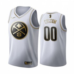 Denver Nuggets Custom Nike 2019 2020 Golden Edition White NBA Jersey Swingman