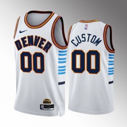 Denver Nuggets Custom Nike 2022 2023 City Edition Blue NBA Jersey Swingman