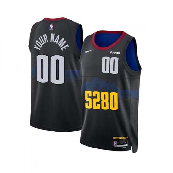 Denver Nuggets Custom Nike 2023 2024 City Edition Black NBA Jersey Swingman