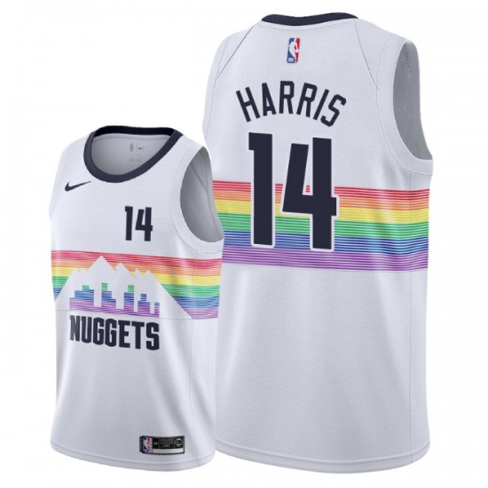 Denver Nuggets Gary Harris 14 2018 2019 Nike City Edition White NBA Jersey Swingman