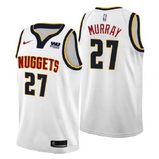 Denver Nuggets Jamal Murray 27 2018-2019 Nike White NBA Jersey Swingman