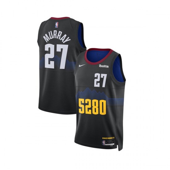 Denver Nuggets Jamal Murray 27 Nike 2023 2024 City Edition Black NBA Jersey Swingman