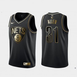 Denver Nuggets Jarrett Allen 31 Nike Golden Edition Black NBA Jersey Swingman