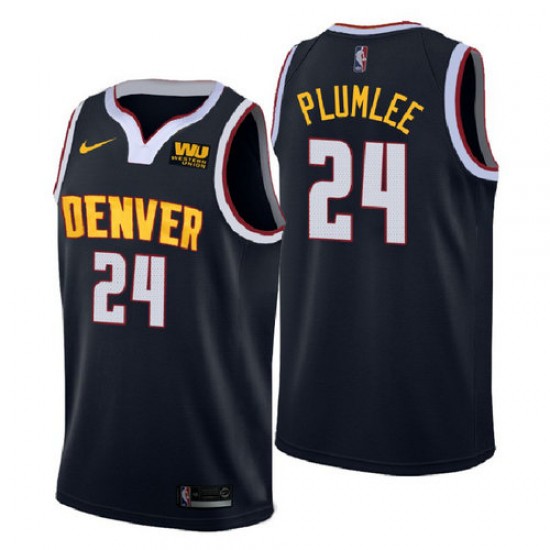 Denver Nuggets Mason Plumlee 24 2018-2019 Nike Navy NBA Jersey Swingman