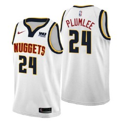 Denver Nuggets Mason Plumlee 24 2018-2019 Nike White NBA Jersey Swingman