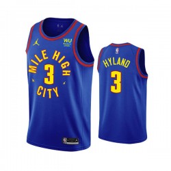 Denver Nuggets NahShon Hyland 3 Jordan 2022 2023 Statement Edition Royal NBA Jersey Swingman