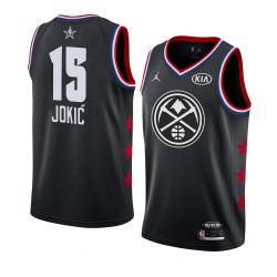 Denver Nuggets Nikola Jokic 15 2019 All Star Jordan Brand Black NBA Jersey Swingman