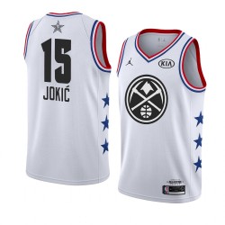Denver Nuggets Nikola Jokic 15 2019 All Star Jordan Brand White NBA Jersey Swingman