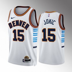 Denver Nuggets Nikola Jokic 15 Nike 2022 2023 City Edition Blue NBA Jersey Swingman