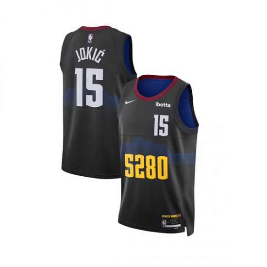 Denver Nuggets Nikola Jokic 15 Nike 2023 2024 City Edition Black NBA Jersey Swingman