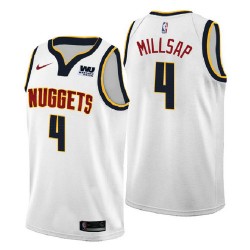 Denver Nuggets Paul Millsap 4 2018-2019 Nike White NBA Jersey Swingman