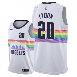 Denver Nuggets Tyler Lydon 20 2018 2019 Nike City Edition White NBA Jersey Swingman