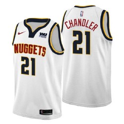 Denver Nuggets Wilson Chandler 21 2018-2019 Nike White NBA Jersey Swingman