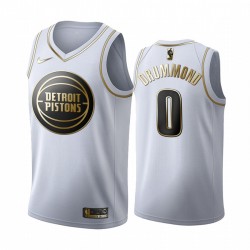 Detroit Pistons Andre Drummond Nike 2019 2020 Golden Edition White NBA Jersey Swingman