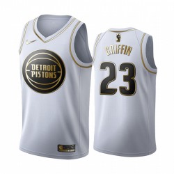 Detroit Pistons Blake Griffin 23 Nike 2019 2020 Golden Edition White NBA Jersey Swingman