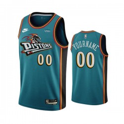 Detroit Pistons Custom Nike 2022 2023 Classic Edition Teal NBA Jersey Swingman