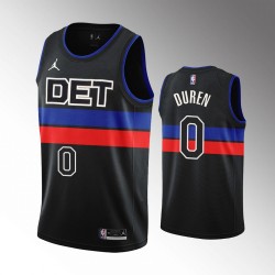 Detroit Pistons Jalen Duren Jordan 2022 2023 Statement Edition Black NBA Jersey Swingman