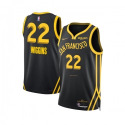 Golden State Warriors Andrew Wiggins 22 Nike 2023 2024 City Edition Black NBA Jersey Swingman