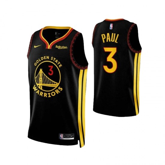 Golden State Warriors Chris Paul 3 Nike 2023 2024 Black NBA Jersey Swingman