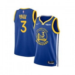 Golden State Warriors Chris Paul 3 Nike Icon Edition 2023 2024 Blue NBA Jersey Swingman