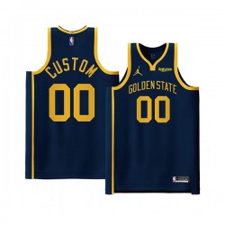 Golden State Warriors Custom Jordan 2022 2023 Statement Edition Navy NBA Jersey Swingman