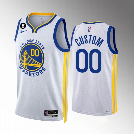 Golden State Warriors Custom Nike 2022 2023 Association Edition White NBA Jersey Swingman