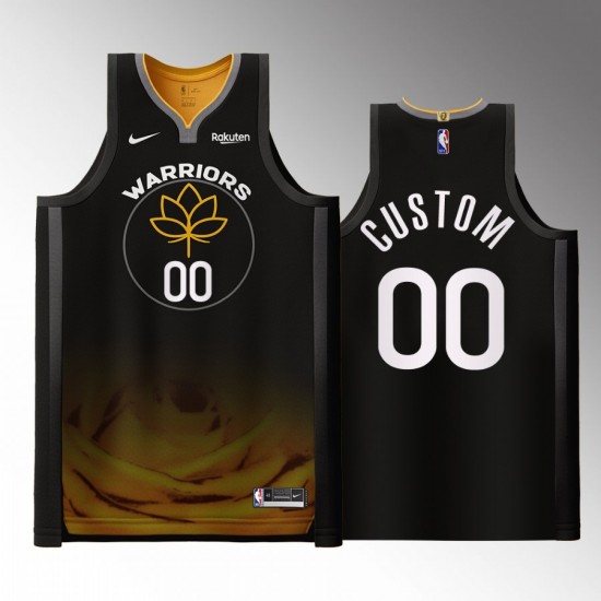 Golden State Warriors Custom Nike 2022 2023 City Edition Black NBA Jersey Swingman