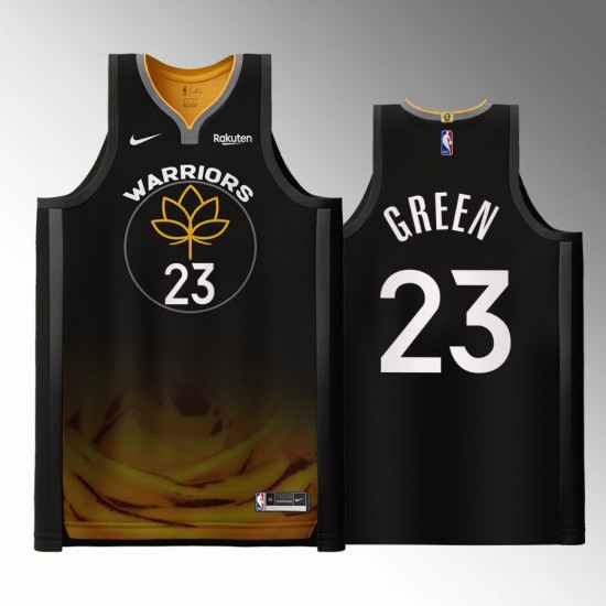 Golden State Warriors Draymond Green 23 Nike 2022 2023 City Edition Black NBA Jersey Swingman