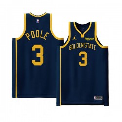 Golden State Warriors Jordan Poole 3 Jordan 2022 2023 Statement Edition Navy NBA Jersey Swingman