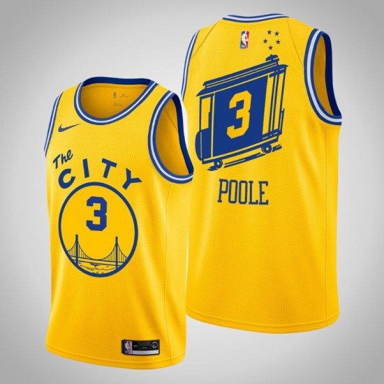 Golden State Warriors Jordan Poole 3 Nike 2019 2020 Hardwood Classics NBA Jersey Swingman