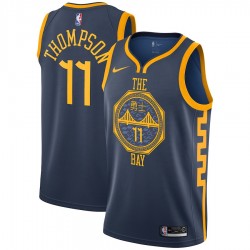 Golden State Warriors Klay Thompson 11 2018 2019 Nike City Edition Navy NBA Jersey Swingman