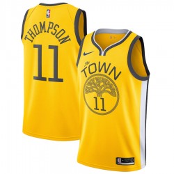 Golden State Warriors Klay Thompson 11 2018 2019 Nike Yellow NBA Jersey Swingman